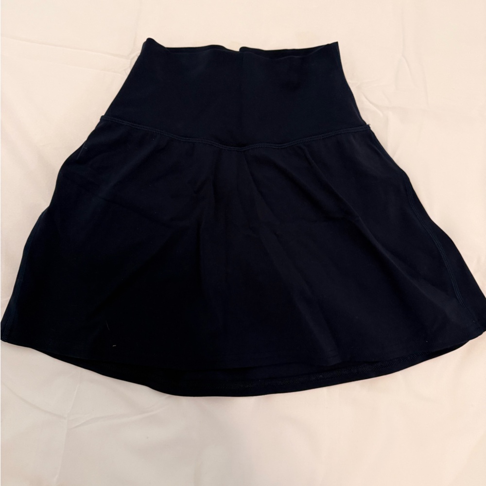 Black High-Waist Skater Skirt